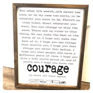 Courage Farmhouse Sign